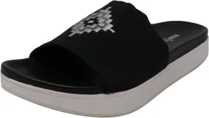 Minnetonka Women's Bailee 76801-BLK Black Stretch-Embroidery