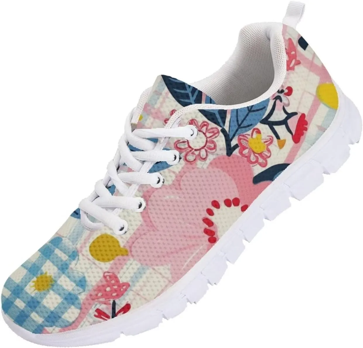 Modysero Lightweight Fashion Shoes for Women Non Slip Lace Up Shoes Soft Breathable Womens Tennis Sneakers