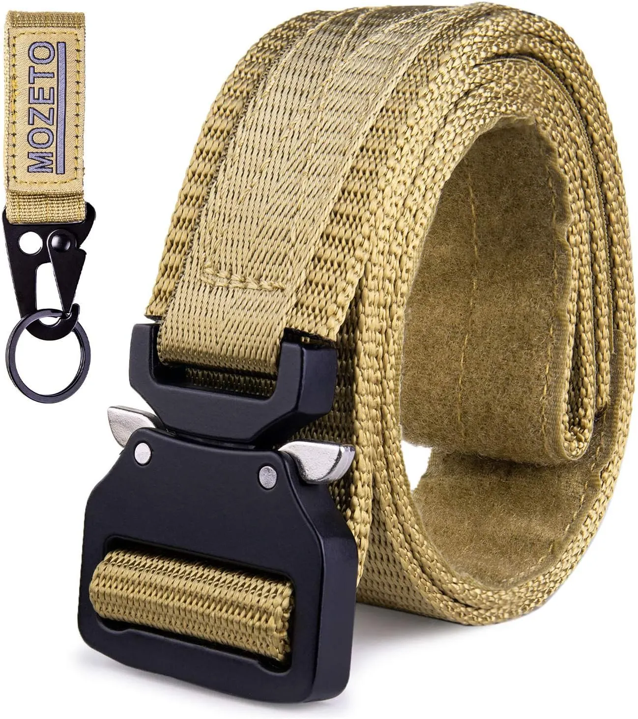 MOZETO Tactical Belts for Men 1.5" Nylon EDC CCW Gun Belt for Concealed Carry Holsters with Heavy Duty Quick Release Buckle
