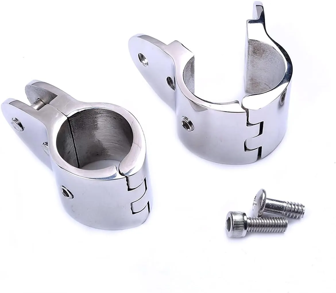 Mxeol Bimini Top Fittings,Bimini Top Rail Mounts Jaw Slide,Eye End Caps External Stainless Steel Pair