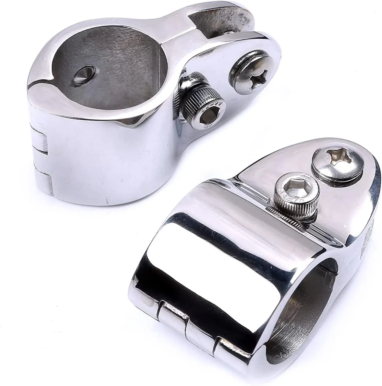 Mxeol Bimini Top Fittings,Bimini Top Rail Mounts Jaw Slide,Eye End Caps External Stainless Steel Pair