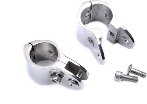 Mxeol Bimini Top Fittings,Bimini Top Rail Mounts Jaw Slide,Eye End Caps External Stainless Steel Pair