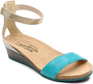 NAOT Footwear Women's Pixie Wedge Sandal with Cork Footbed and Arch Support Footbed - Adjustable Ankle Strap - Comfort and Support - Lightweight and Perfect for Travel - Narrow to Medium Fit