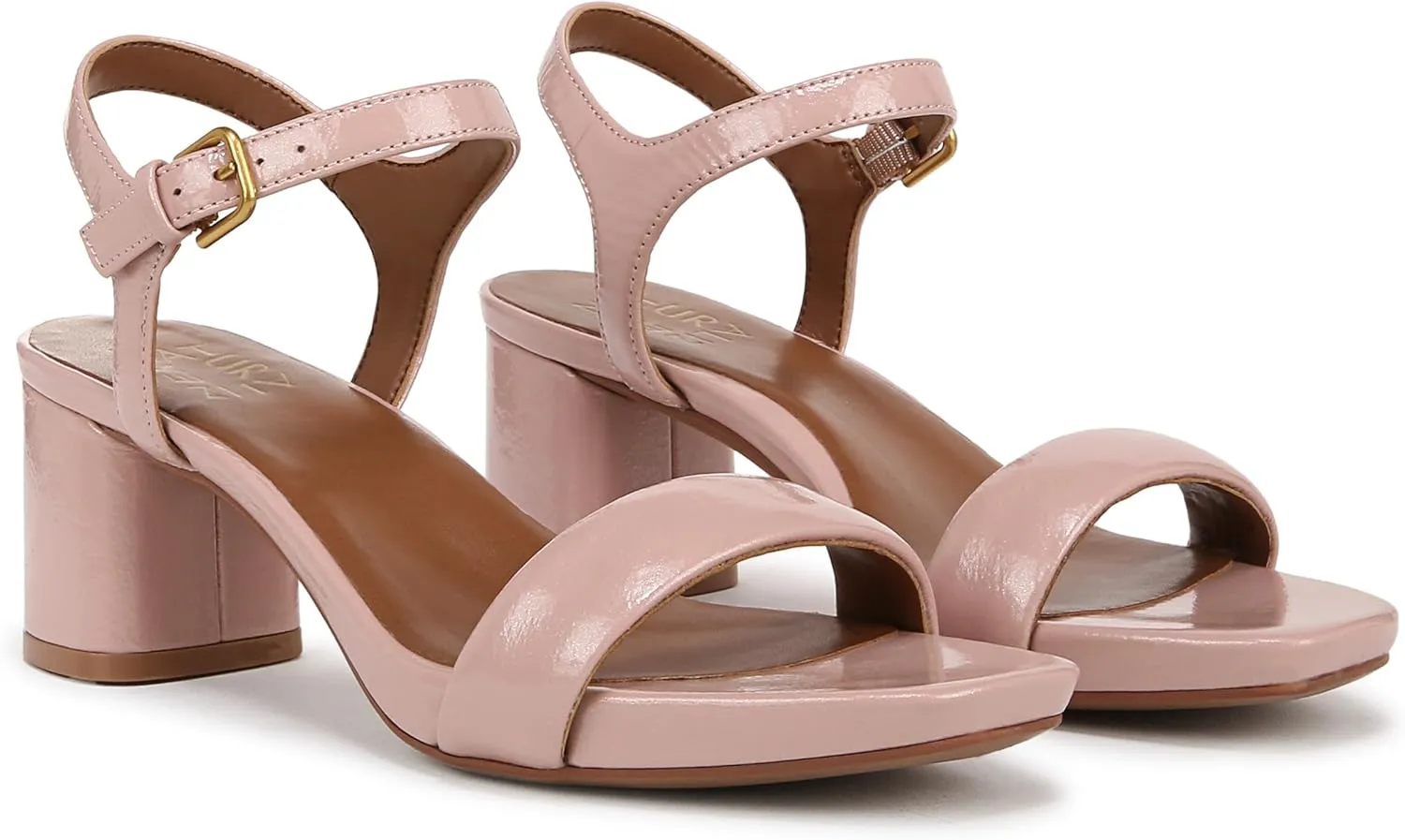 Naturalizer womens Izzy Block Heel Ankle Strap Sandal