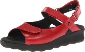 New Wolky Women's Pichu Sandal Red Smooth 36