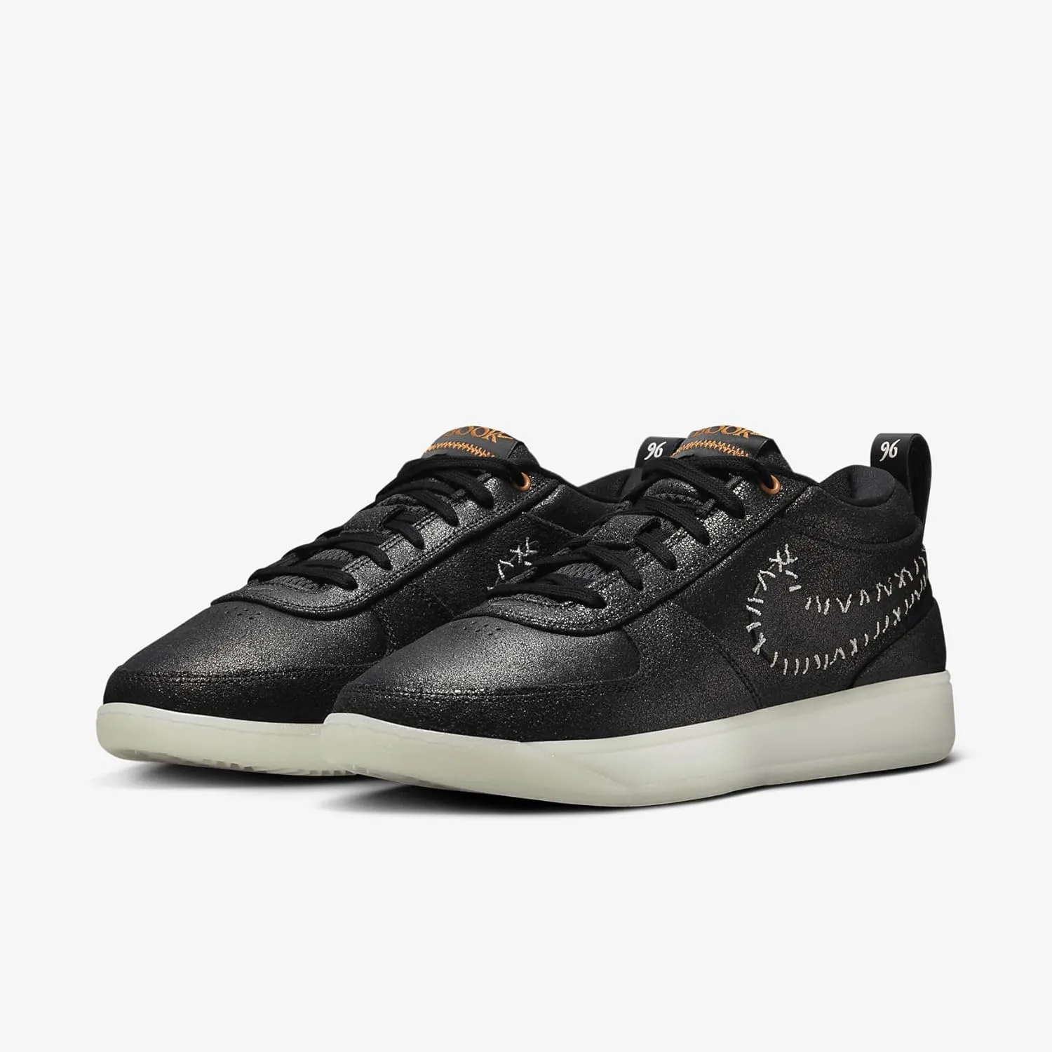 Nike Book 1 Basketball Shoes (FJ4249-003, Black/White/Clay Orange/Black)