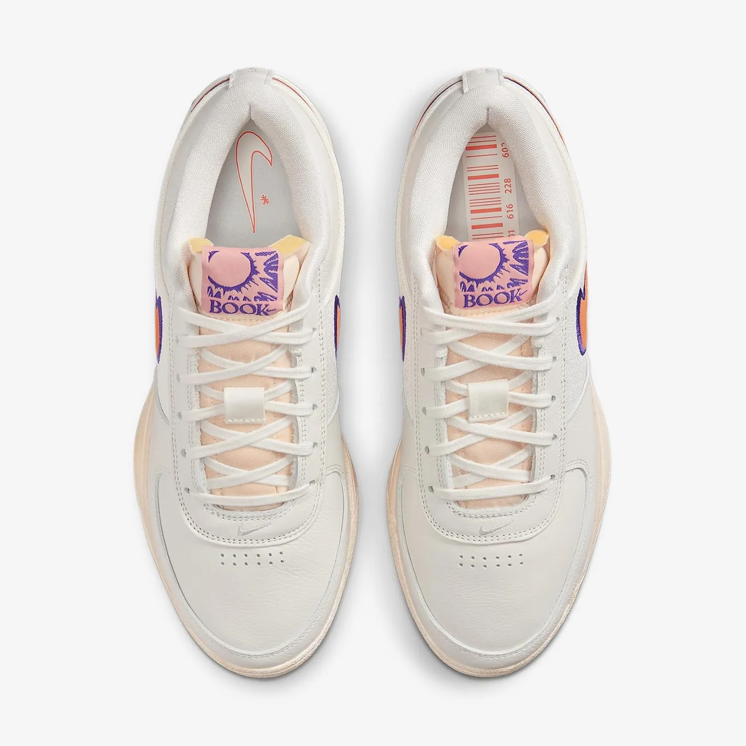 Nike Book 1 "Decade Basketball Shoes (FJ4249-106, Sail/Court Purple/Clay Orange)