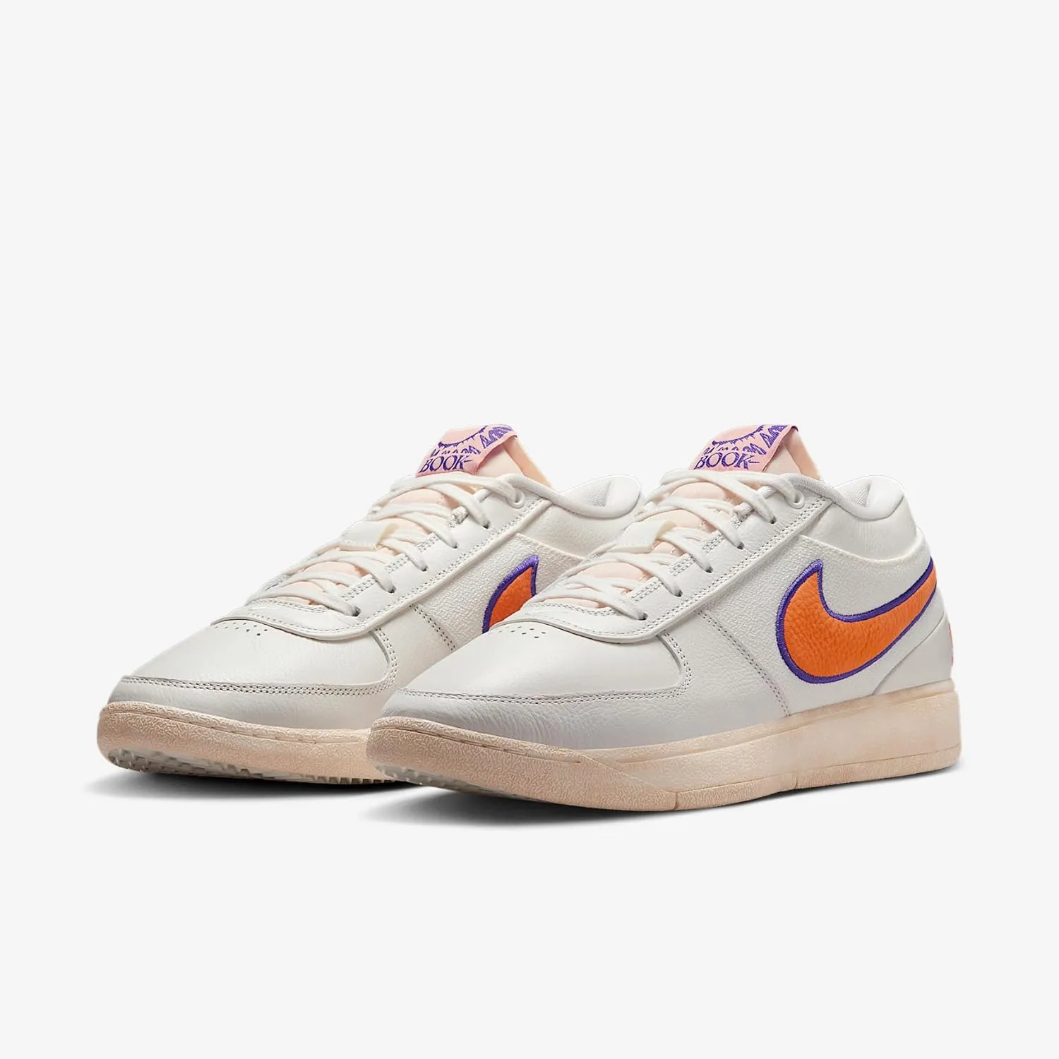 Nike Book 1 "Decade Basketball Shoes (FJ4249-106, Sail/Court Purple/Clay Orange)