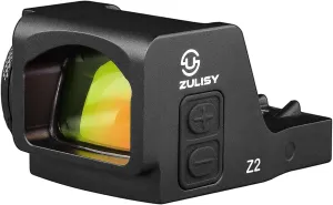 Optics Z2 Micro Red Dot Sights - (for DeltaPoint Pro Footprint) Side Mount Battery, Shake to Awake 3 MOA 1x24mm Open Reflex Sight for Full Size Pistol Optic Ready DPP Cut Adapter Plate Mount