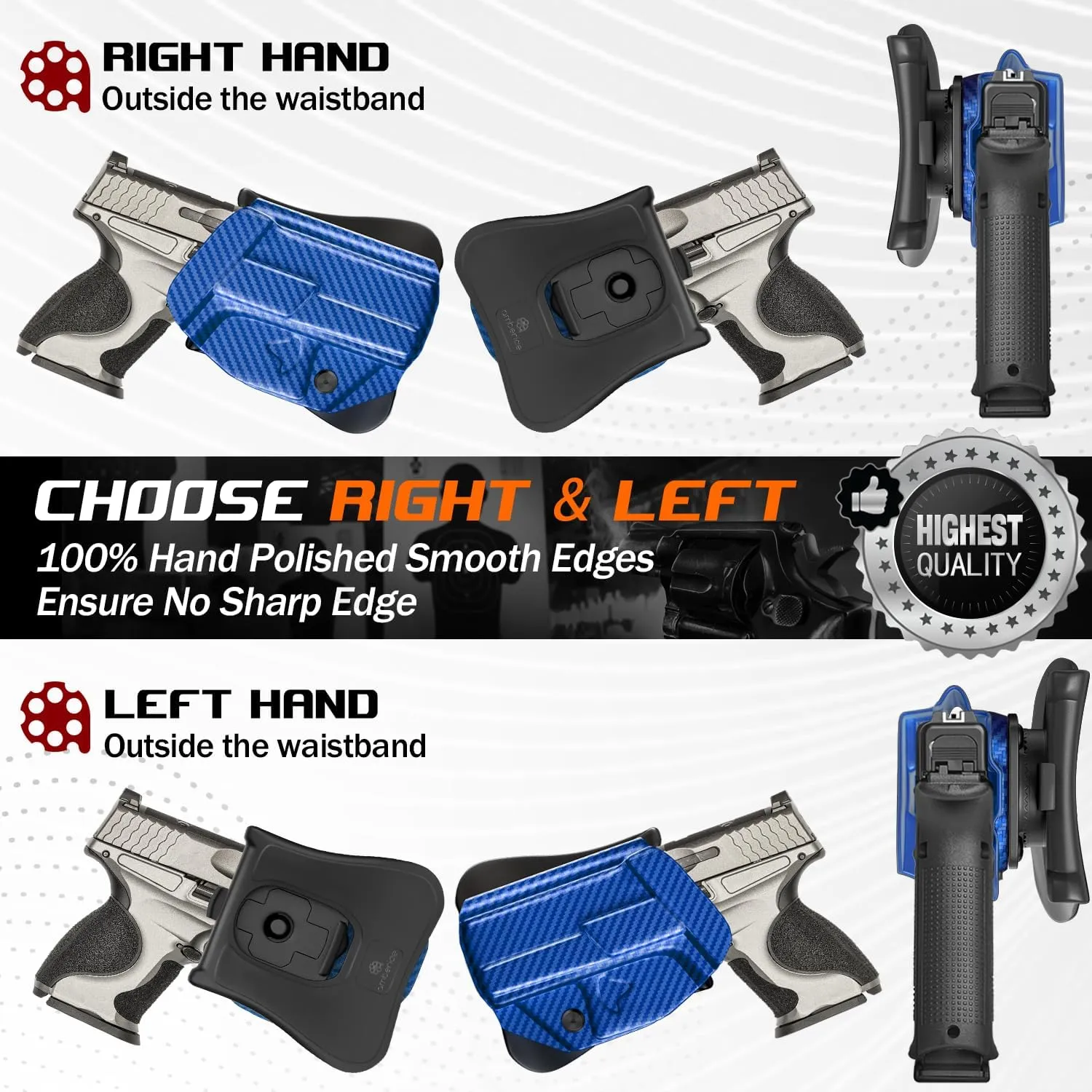 P320 Holster IWB Kydex Holster Custom Fit: Sig Sauer P320-M18/P320-Compact/P320-Carry Pistol – Inside Waistband Concealed Carry – Adjustable Cant & 'Posi-Click' Retention – No Wear No Jitter - US Made