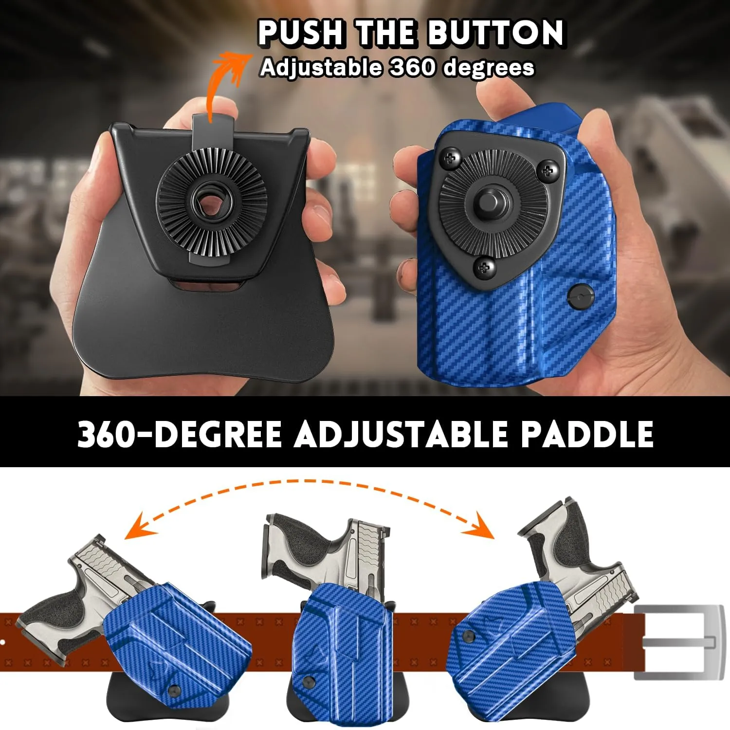 P320 Holster IWB Kydex Holster Custom Fit: Sig Sauer P320-M18/P320-Compact/P320-Carry Pistol – Inside Waistband Concealed Carry – Adjustable Cant & 'Posi-Click' Retention – No Wear No Jitter - US Made