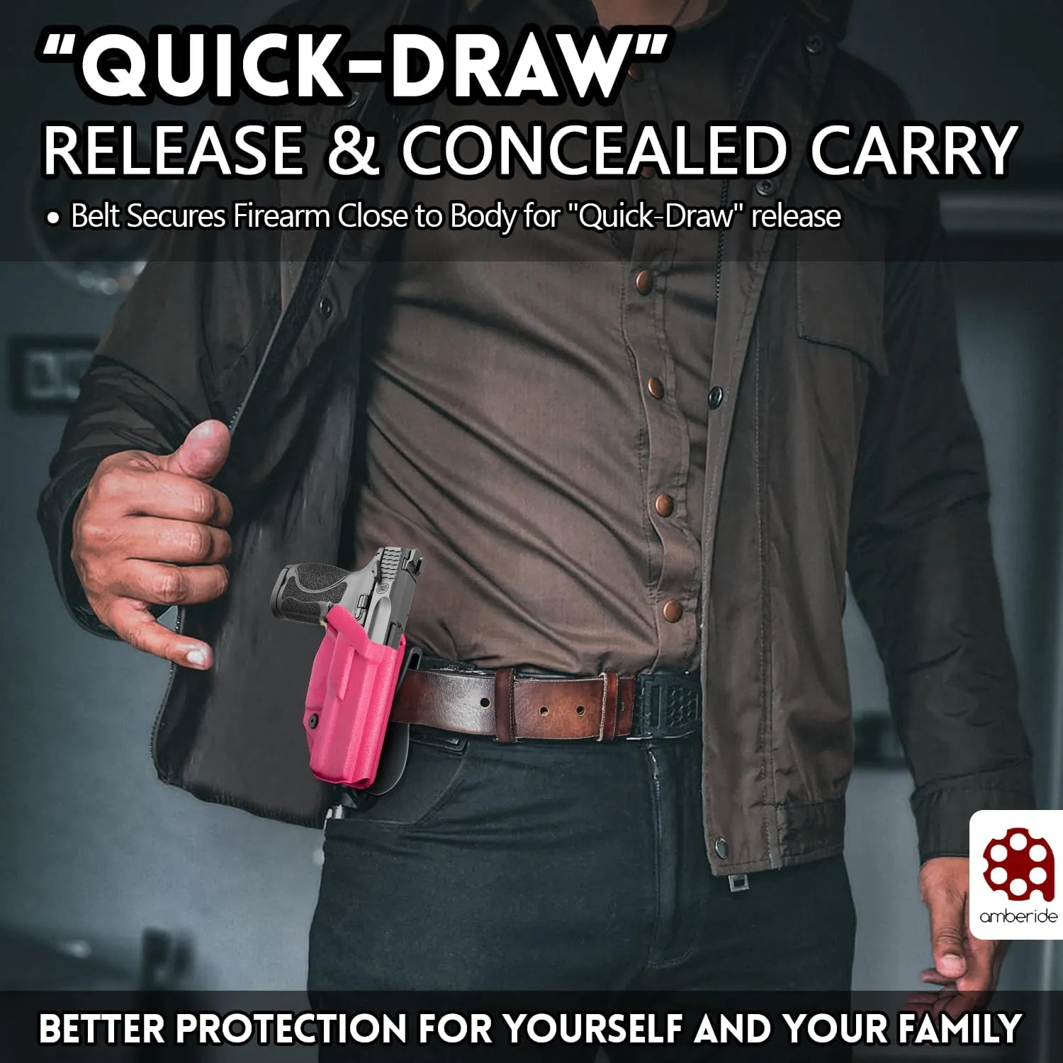 P365 X Macro Holster IWB OWB Kydex Holster Fit: Sig Sauer P365 X Macro Pistol – Inside Waistband Concealed Carry – Adjustable Cant & 'Posi-Click' Retention – No Wear - No Jitter - US Made by Amberide