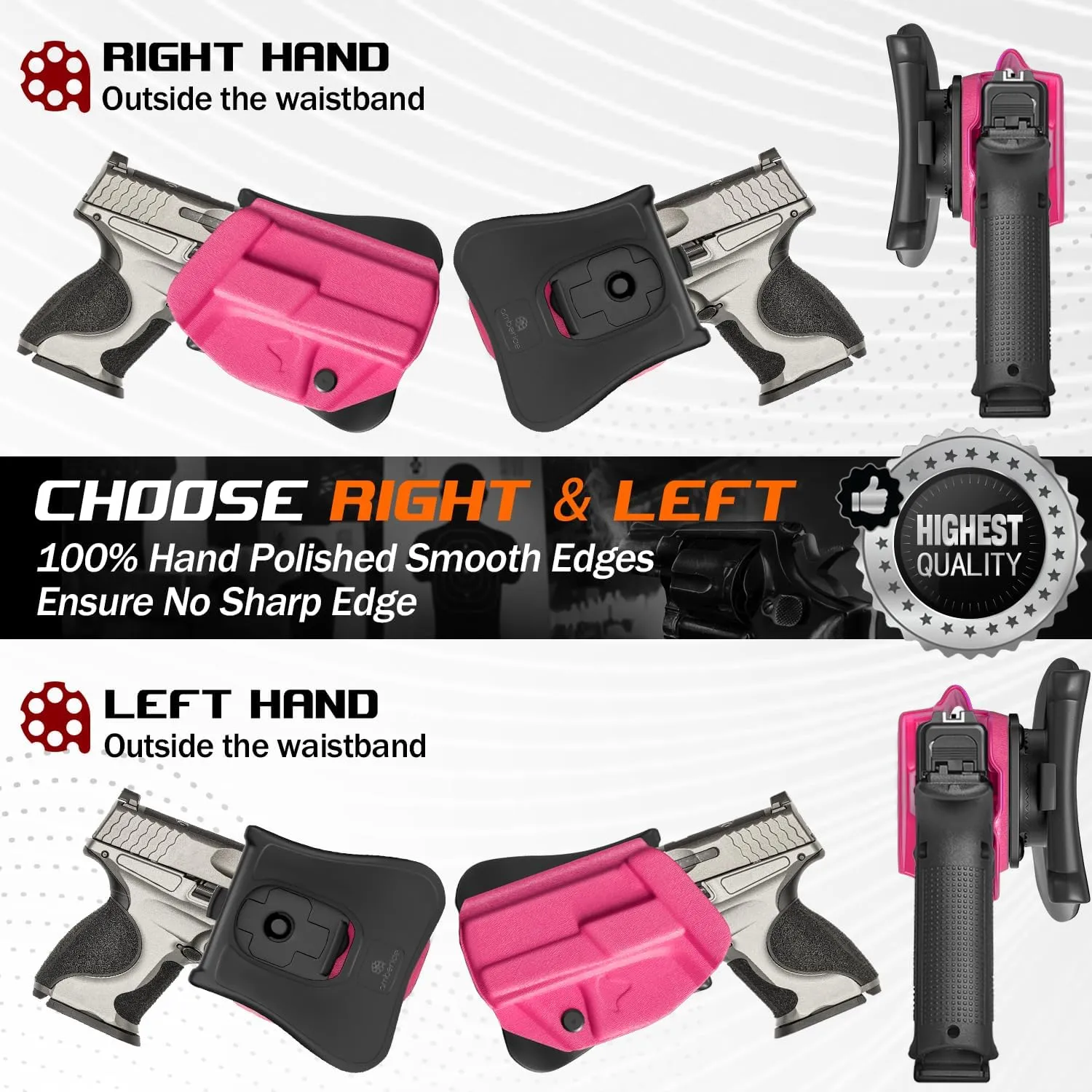 P365 X Macro Holster IWB OWB Kydex Holster Fit: Sig Sauer P365 X Macro Pistol – Inside Waistband Concealed Carry – Adjustable Cant & 'Posi-Click' Retention – No Wear - No Jitter - US Made by Amberide