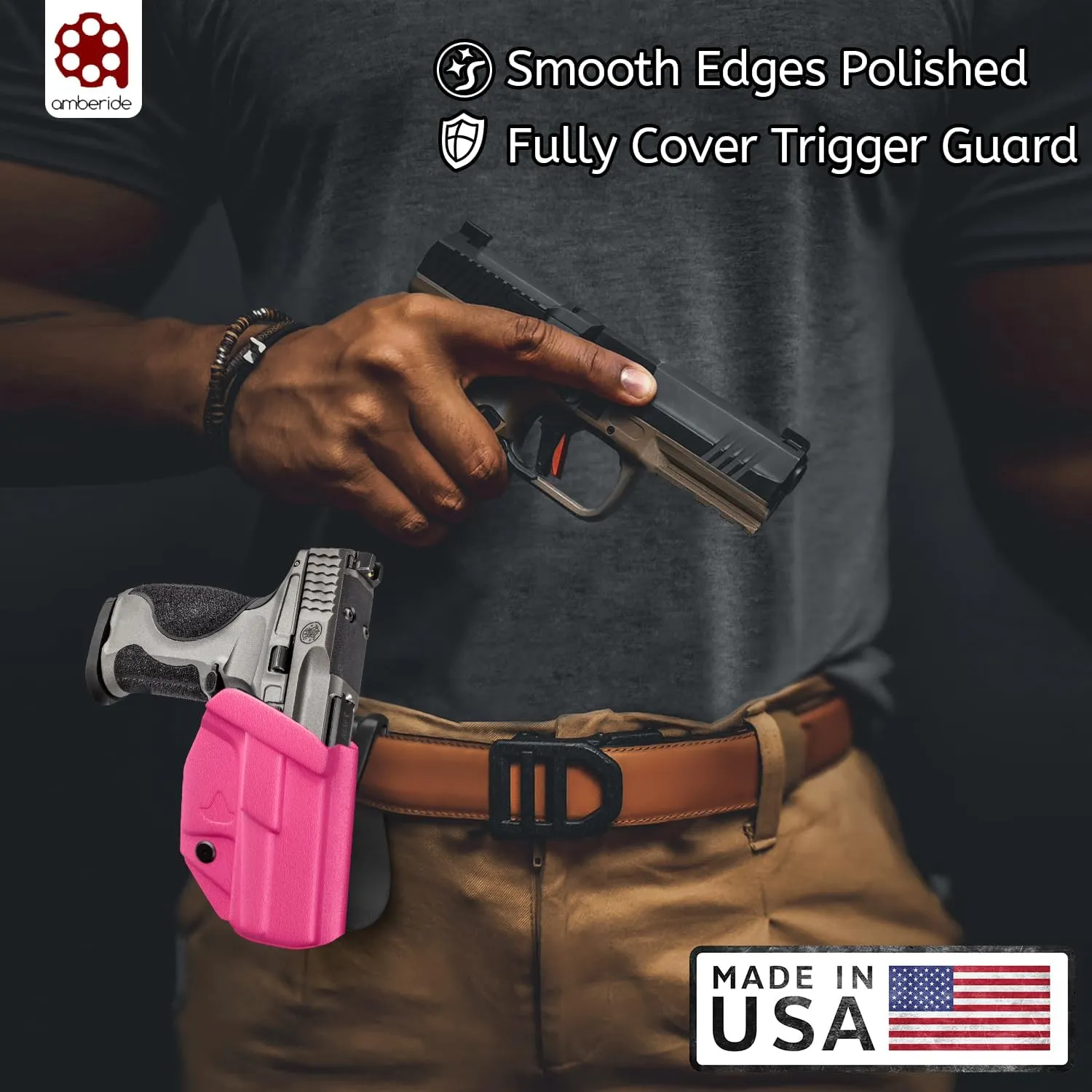 P365 X Macro Holster IWB OWB Kydex Holster Fit: Sig Sauer P365 X Macro Pistol – Inside Waistband Concealed Carry – Adjustable Cant & 'Posi-Click' Retention – No Wear - No Jitter - US Made by Amberide