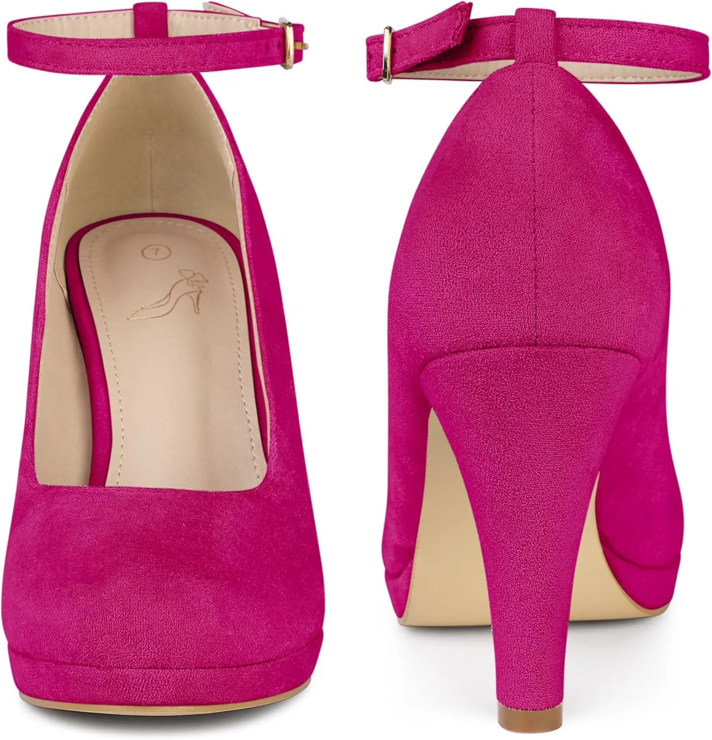 Perphy Mary Jane Pump Round Toe Stiletto Heels Pumps for Women