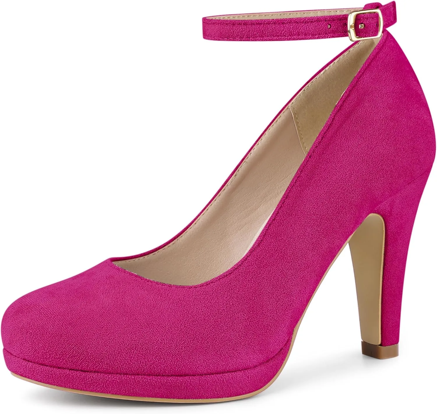 Perphy Mary Jane Pump Round Toe Stiletto Heels Pumps for Women