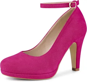 Perphy Mary Jane Pump Round Toe Stiletto Heels Pumps for Women