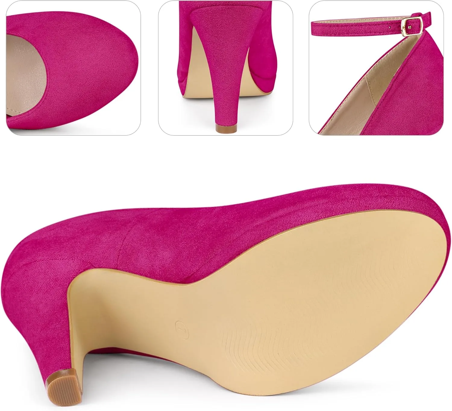 Perphy Mary Jane Pump Round Toe Stiletto Heels Pumps for Women