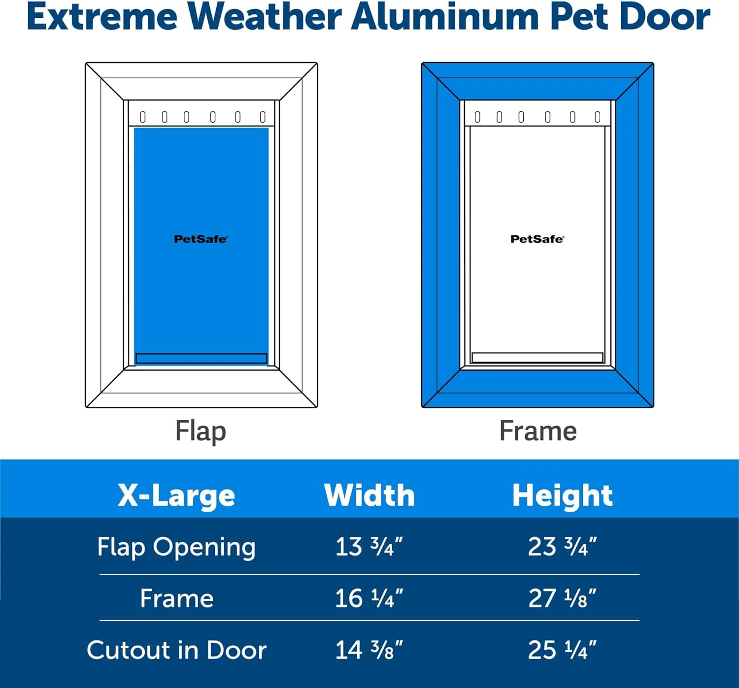 PetSafe Extreme Weather Aluminum Pet Door, Extra Large