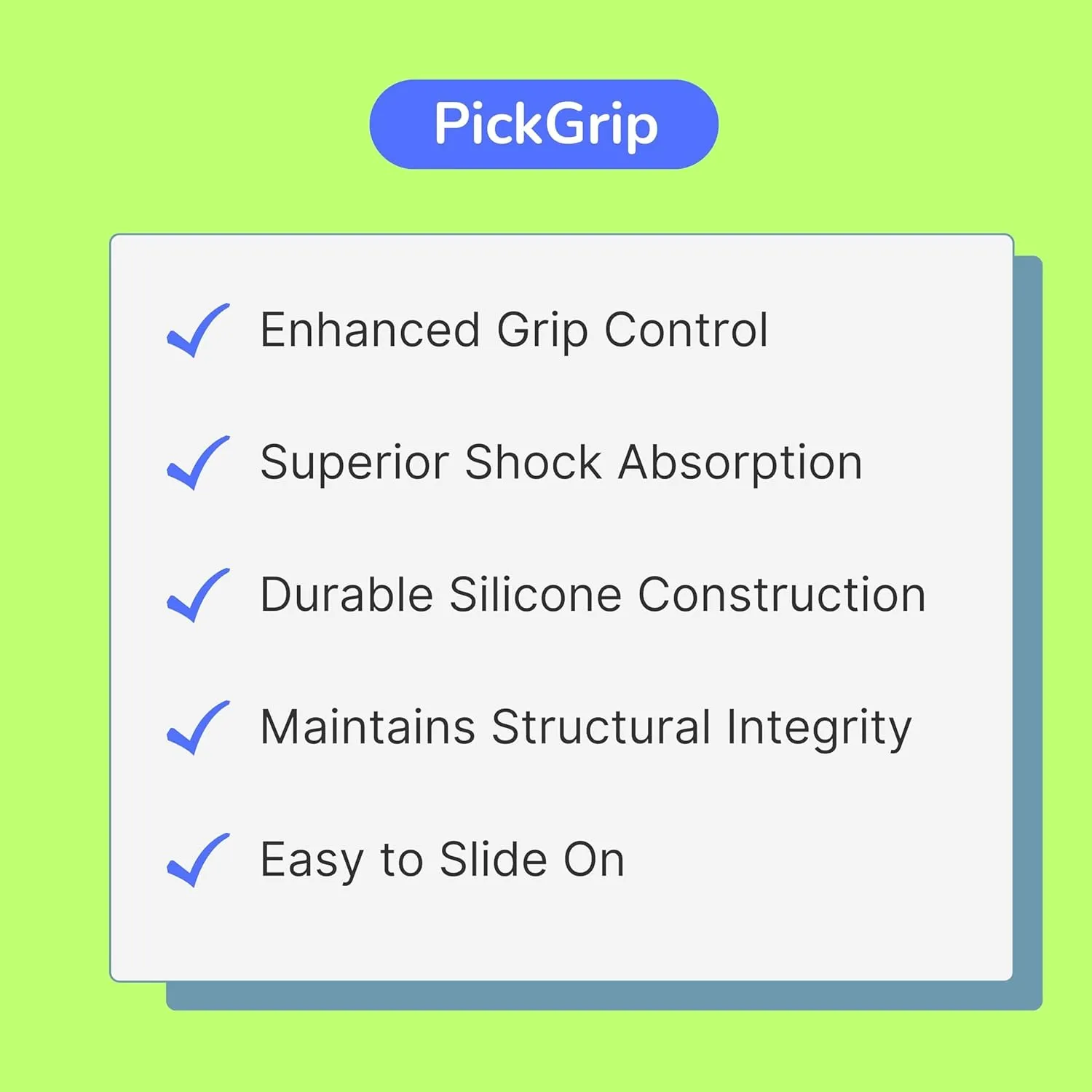 PickGrip Pickleball Paddle Enhanced Grip Bonus Overgrip Shock Absorbing Comfort Control Anti Fatigue Replacement Vibration Dampening Tennis Elbow Performance Handle