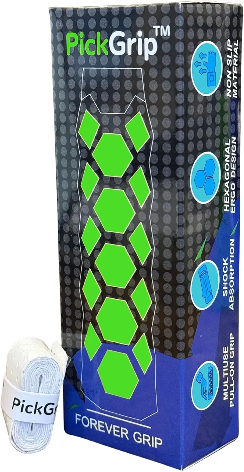 PickGrip Pickleball Paddle Enhanced Grip Bonus Overgrip Shock Absorbing Comfort Control Anti Fatigue Replacement Vibration Dampening Tennis Elbow Performance Handle