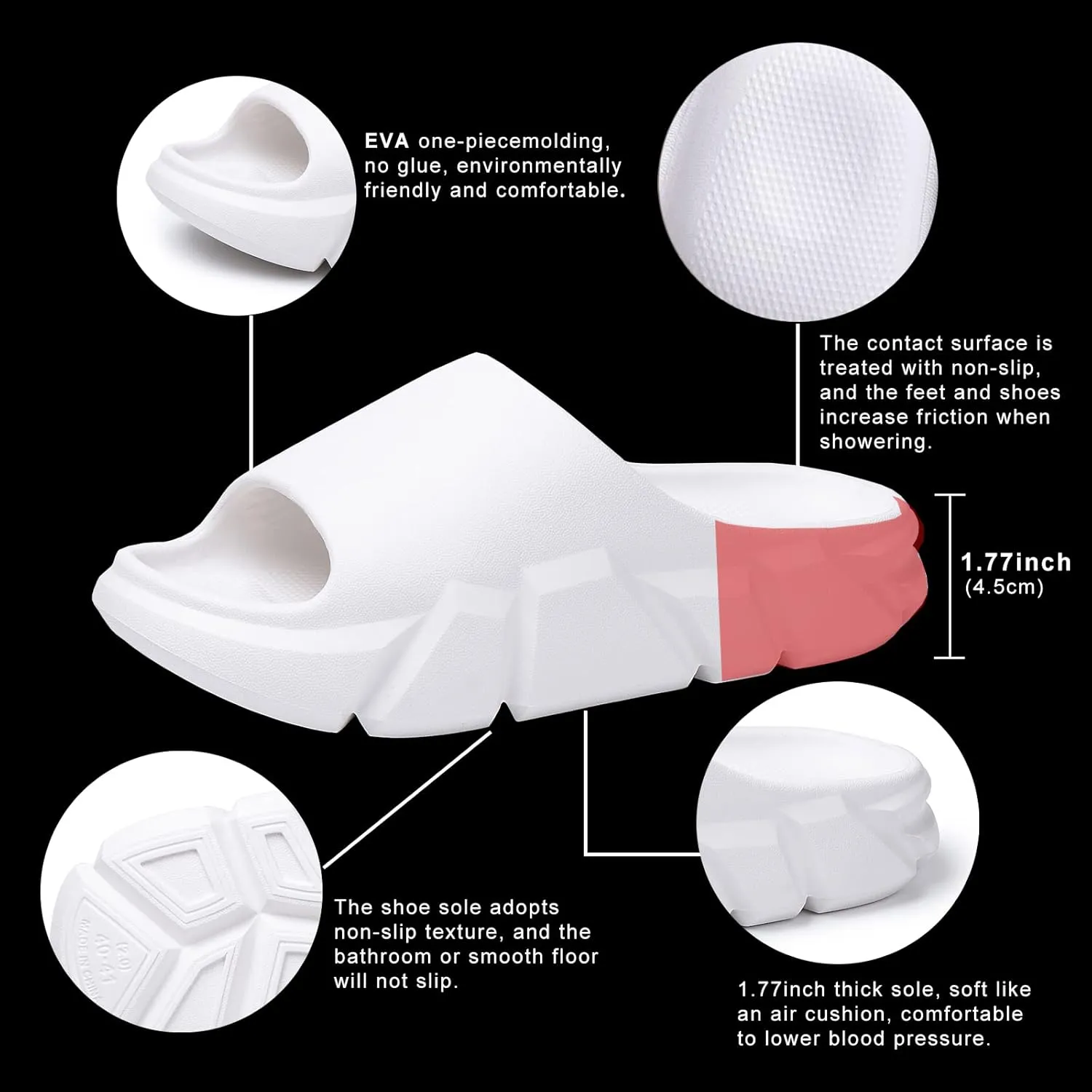 Pillow Slippers for Women and Men,Cloud Slippers Shower Shoes women Non-Slip Soft Thick Sole Home House Cloud Cushion comfy slippers for women