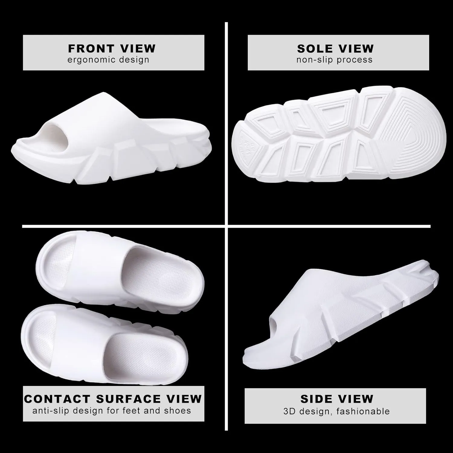 Pillow Slippers for Women and Men,Cloud Slippers Shower Shoes women Non-Slip Soft Thick Sole Home House Cloud Cushion comfy slippers for women