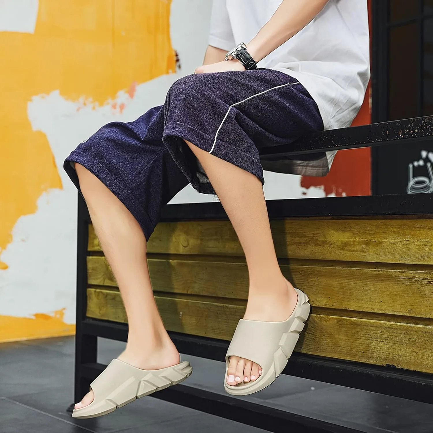 Pillow Slippers for Women and Men,Cloud Slippers Shower Shoes women Non-Slip Soft Thick Sole Home House Cloud Cushion comfy slippers for women
