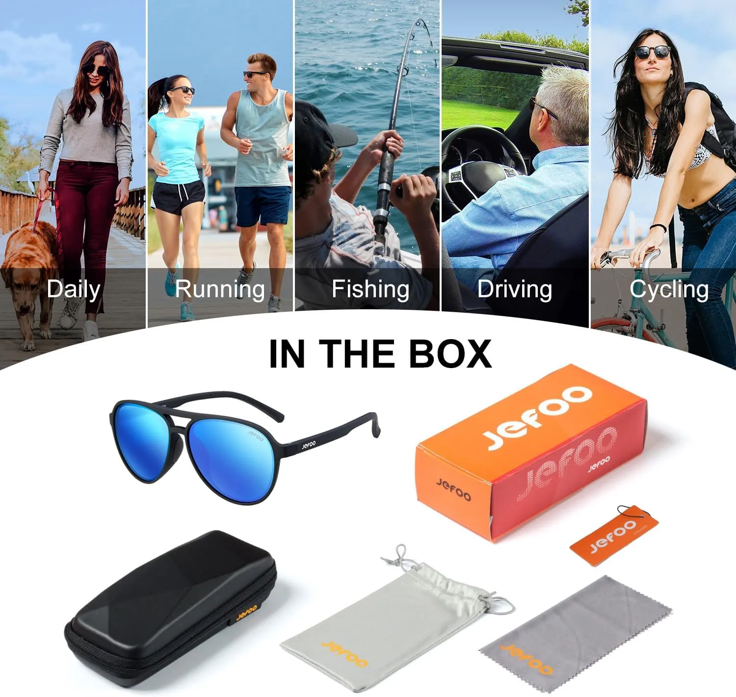Polarized Aviator Sunglasses for Women Men Retro Trendy Sports Sunglasses for Outdoor UV400 Protection