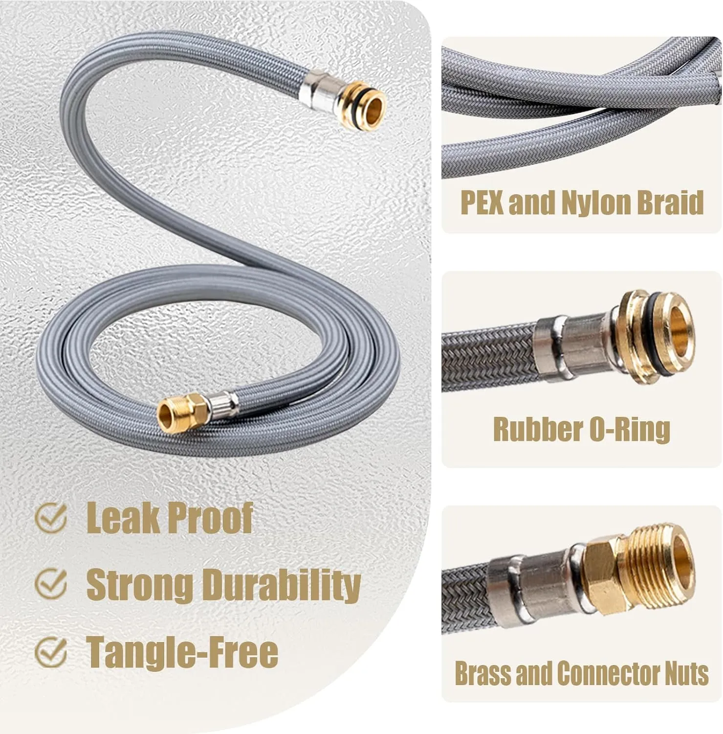Pull-out Faucet Hose Replacement Compatible for Grohe 48293000 Flexible Shower