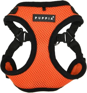Puppia Dog Harness Comfort Mesh Step-in All Season No Pull No Choke Walking Training Adjustable Neck & Chest for Small & Medium Dog - Orange - S