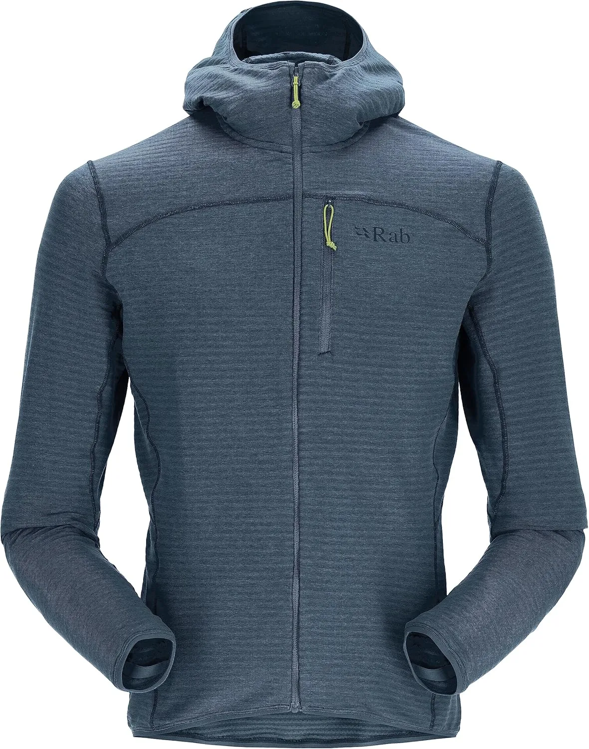 Rab Men's Ascendor Light Hoody Fleece Hooded Full-Zip Jacket for Climbing, Skiing, Backcountry Touring, & Mountaineering