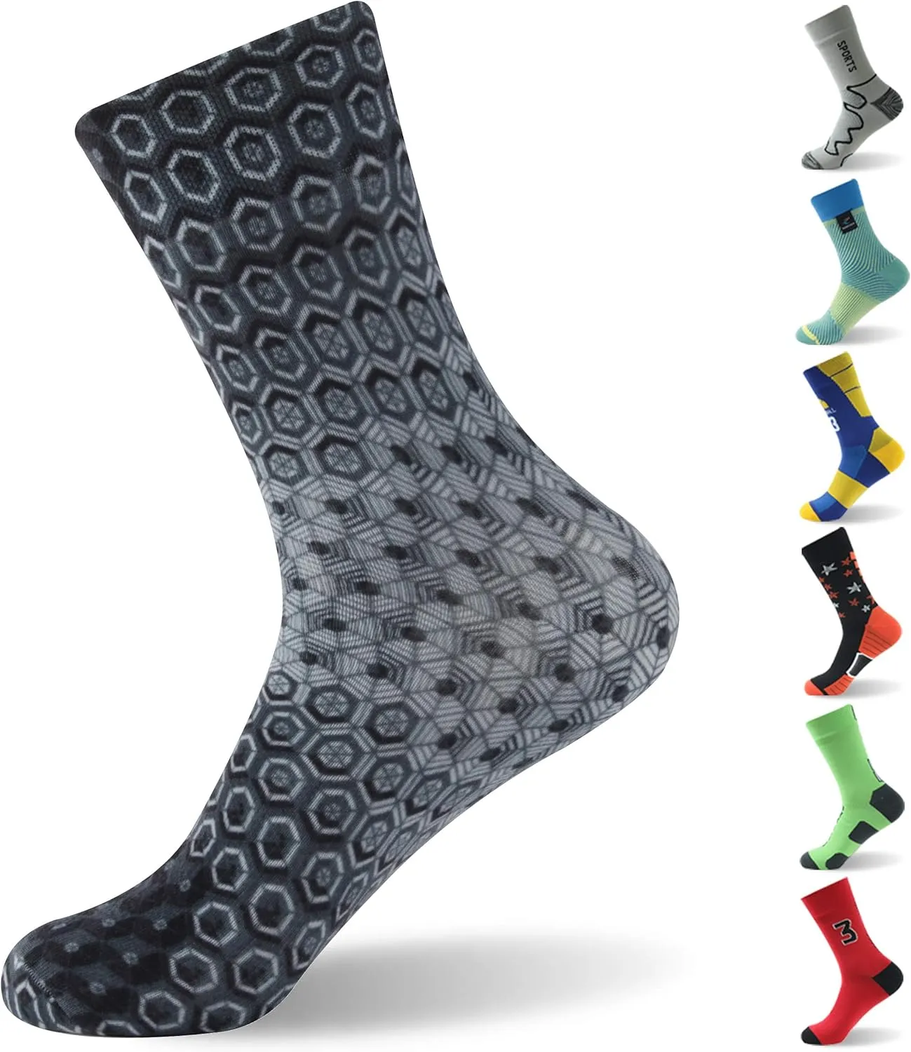 RANDY SUN Ultra-thin Golf Waterproof Socks, Breathable Men's Women's Sports Mid Calf Socks 1&2 Pairs