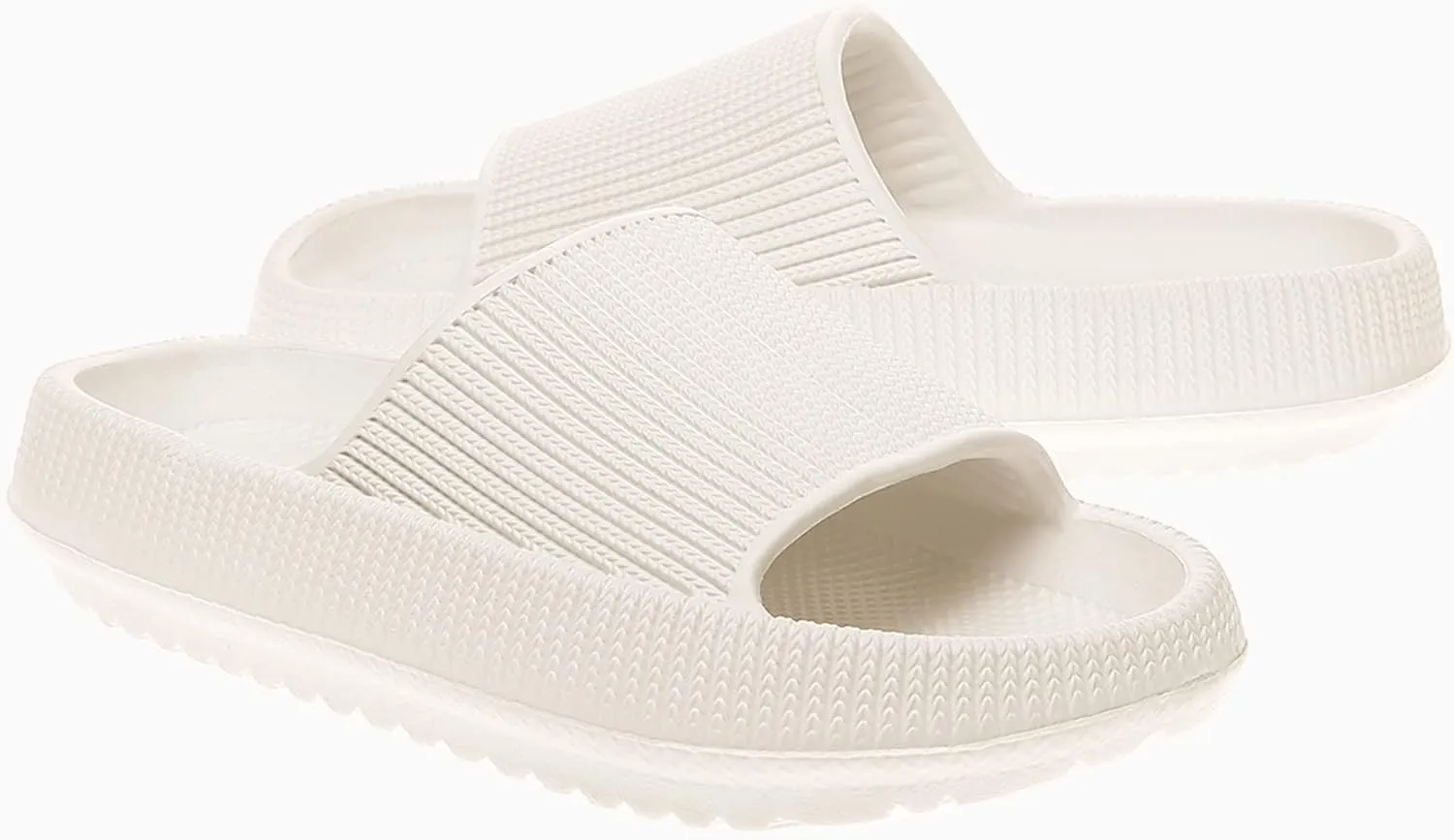 rosyclo Cloud Slides for Kids, Toddler Pillow Slippers Shower Bathroom Non-Slip Open Toe Super Soft Comfy Thick Sole Cozy Boys Girls Home House Cloud Cushion Slide Sandals for Indoor Outdoor Shoes
