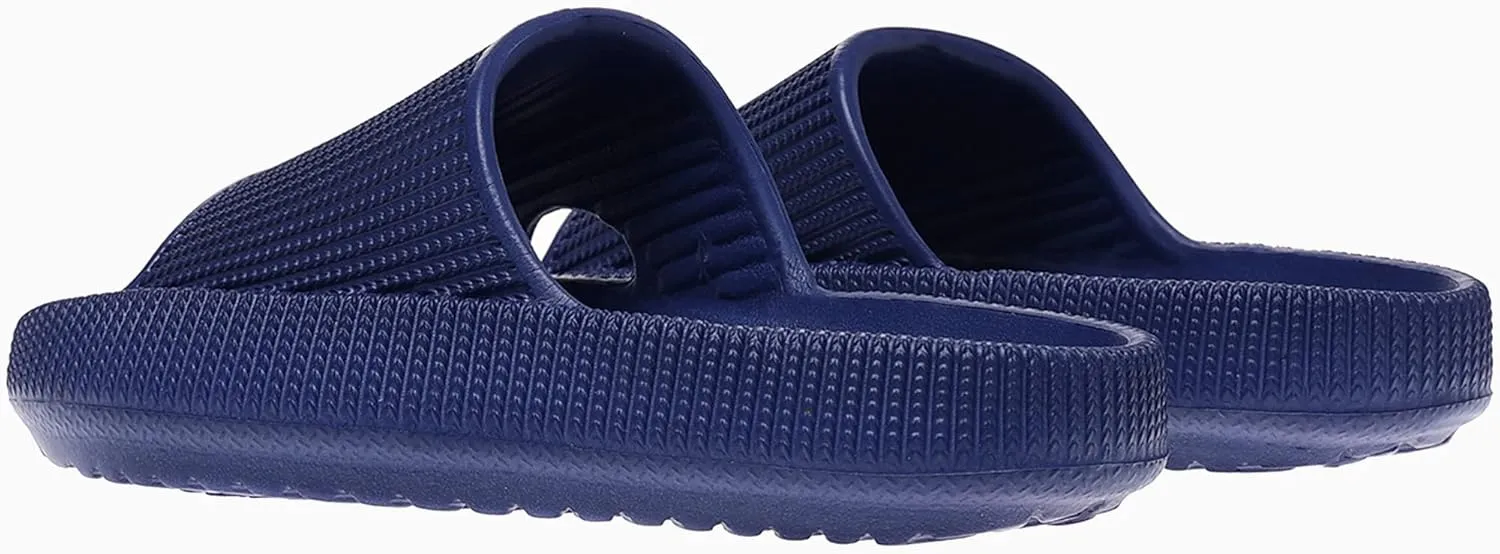 rosyclo Cloud Slides for Kids, Toddler Pillow Slippers Shower Bathroom Non-Slip Open Toe Super Soft Comfy Thick Sole Cozy Boys Girls Home House Cloud Cushion Slide Sandals for Indoor Outdoor Shoes