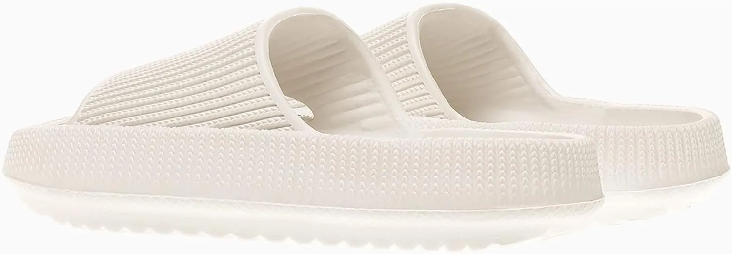 rosyclo Cloud Slides for Kids, Toddler Pillow Slippers Shower Bathroom Non-Slip Open Toe Super Soft Comfy Thick Sole Cozy Boys Girls Home House Cloud Cushion Slide Sandals for Indoor Outdoor Shoes