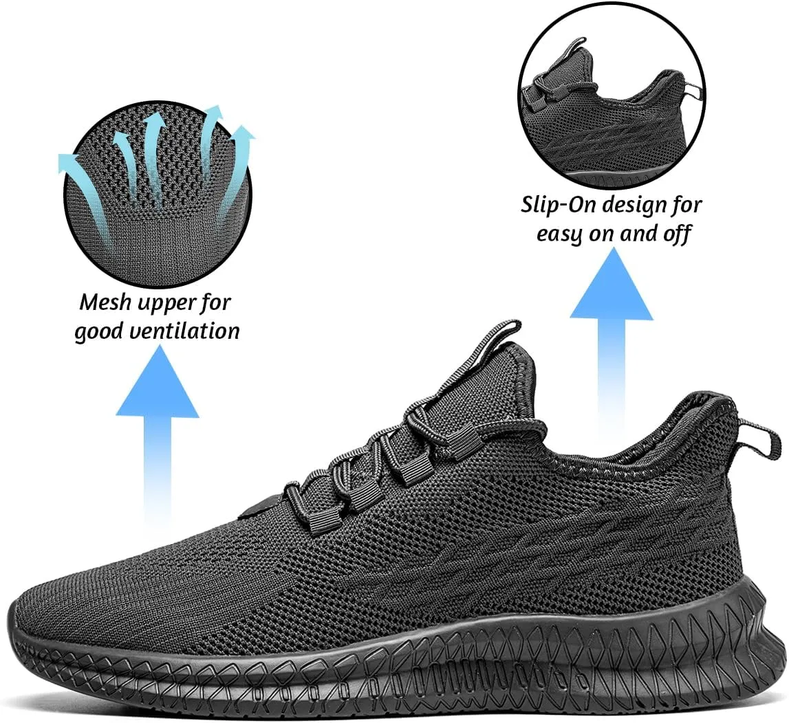 Running Shoes for Men Casual Slip on Tennis Shoes Fashion Sneaker Lightweight Breathable Gym Athletic Sports Walking Shoes