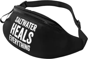 Saltwater Heals Everything Waist Bag Men's and Women's Adjustable Travel Chest Pack Outdoor Running Waist Bag