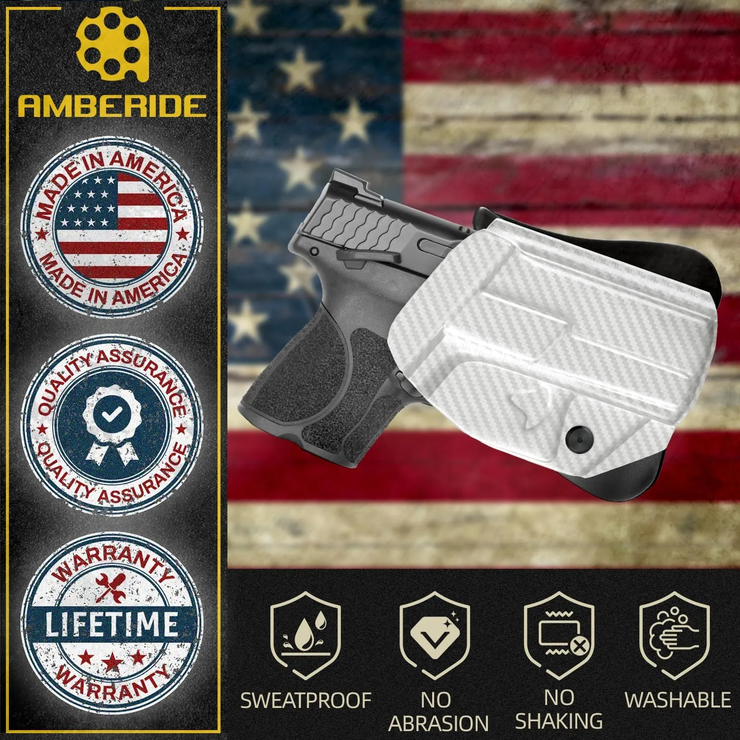 S&W SD9VE SD40VE Holster IWB & OWB Kydex Holster Fit: Smith & Wesson SD9 VE & SD40 VE Pistol – Inside Waistband Concealed Carry – Adj. Cant & 'Posi-Click' Retention – No Wear - No Jitter - USA Made
