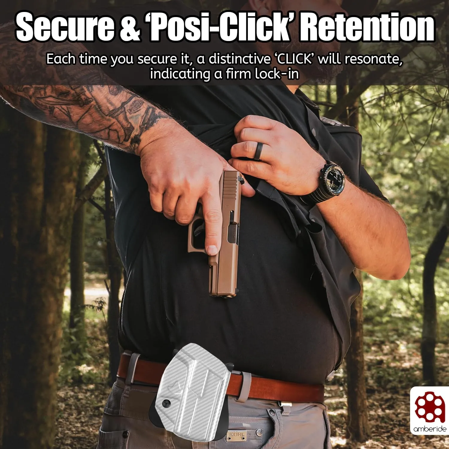 S&W SD9VE SD40VE Holster IWB & OWB Kydex Holster Fit: Smith & Wesson SD9 VE & SD40 VE Pistol – Inside Waistband Concealed Carry – Adj. Cant & 'Posi-Click' Retention – No Wear - No Jitter - USA Made