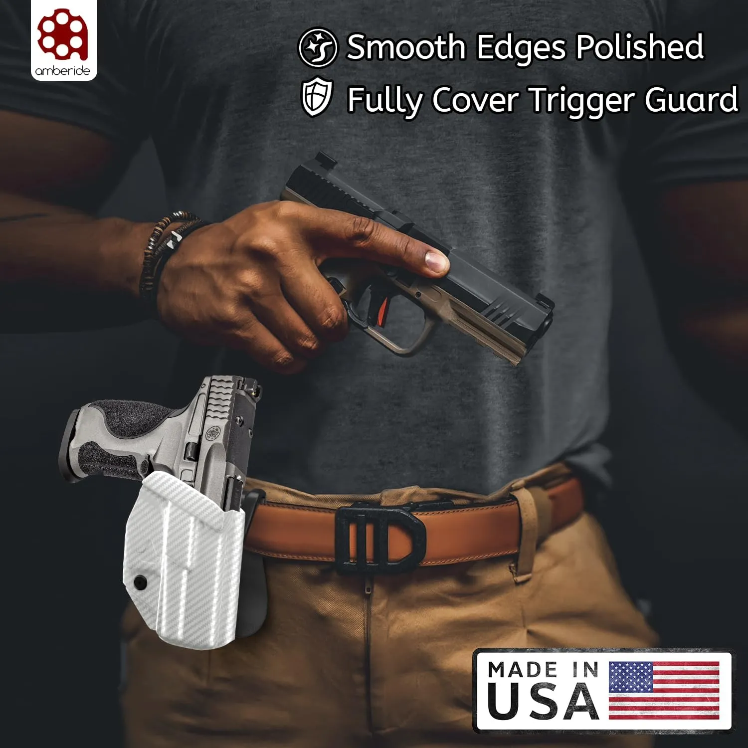 S&W SD9VE SD40VE Holster IWB & OWB Kydex Holster Fit: Smith & Wesson SD9 VE & SD40 VE Pistol – Inside Waistband Concealed Carry – Adj. Cant & 'Posi-Click' Retention – No Wear - No Jitter - USA Made