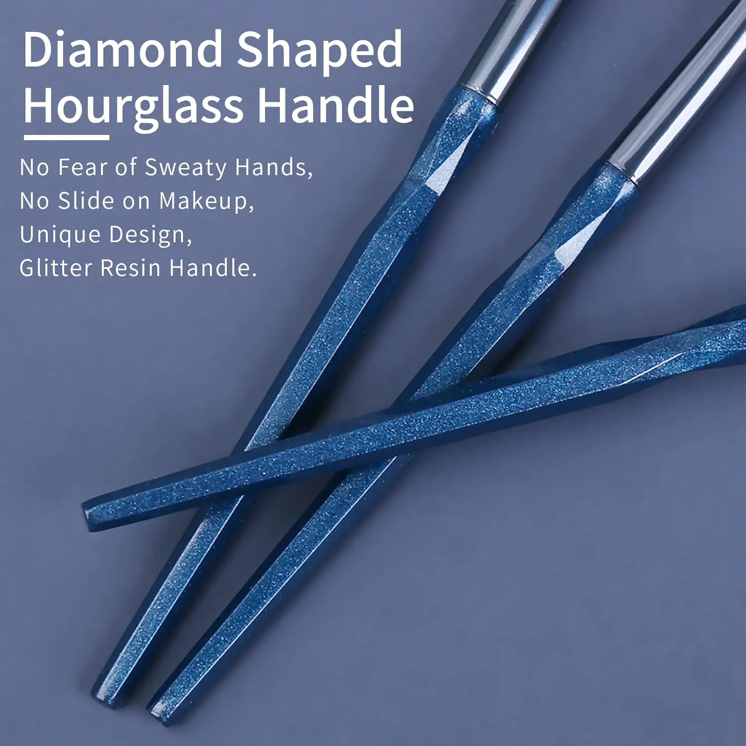 Sapphire Blue Eye Shadow Brush Set, Diamond Eyeshadow Brushes Set, Small Nose Contour Brush, Glitter Eyeshadow Brush, Eyeshadow Blending Brush, Colorful Eye Makeup Brushes Set Professional.