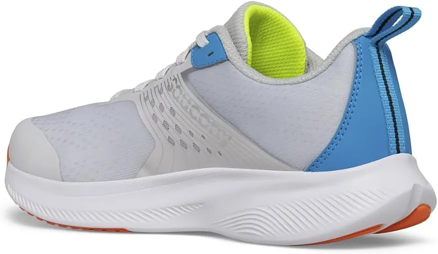 Saucony Ride Kidz Sneaker, Grey/Blue/Citron, 1.5 US Unisex Big Kid