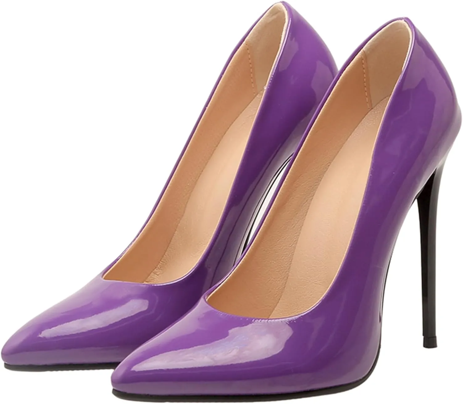 Sexy Women's Pointed Toe Stiletto Pumps Slip-On High Heels, Minimalist Classic Design with Ultra-Thin Heel