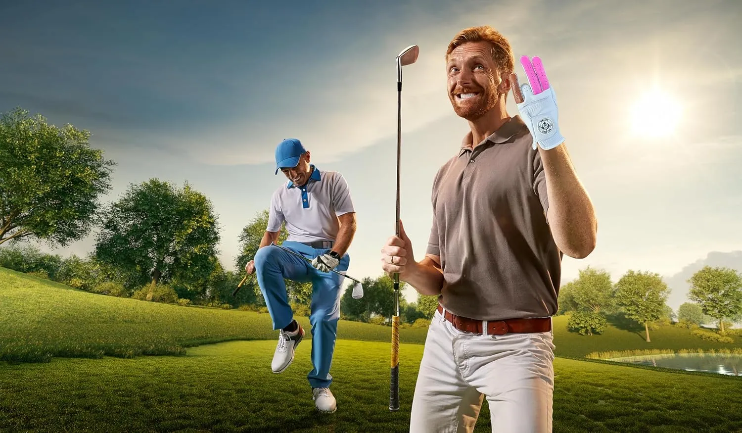 Shocker Funny Golf Glove Men's - Funny Golf Glove with Magnetic Ball Marker, Premium 100% Cabretta Leather, Durable Grip, Adult Men's for Left & Right Hand Golfers, Small to XXL Sizes