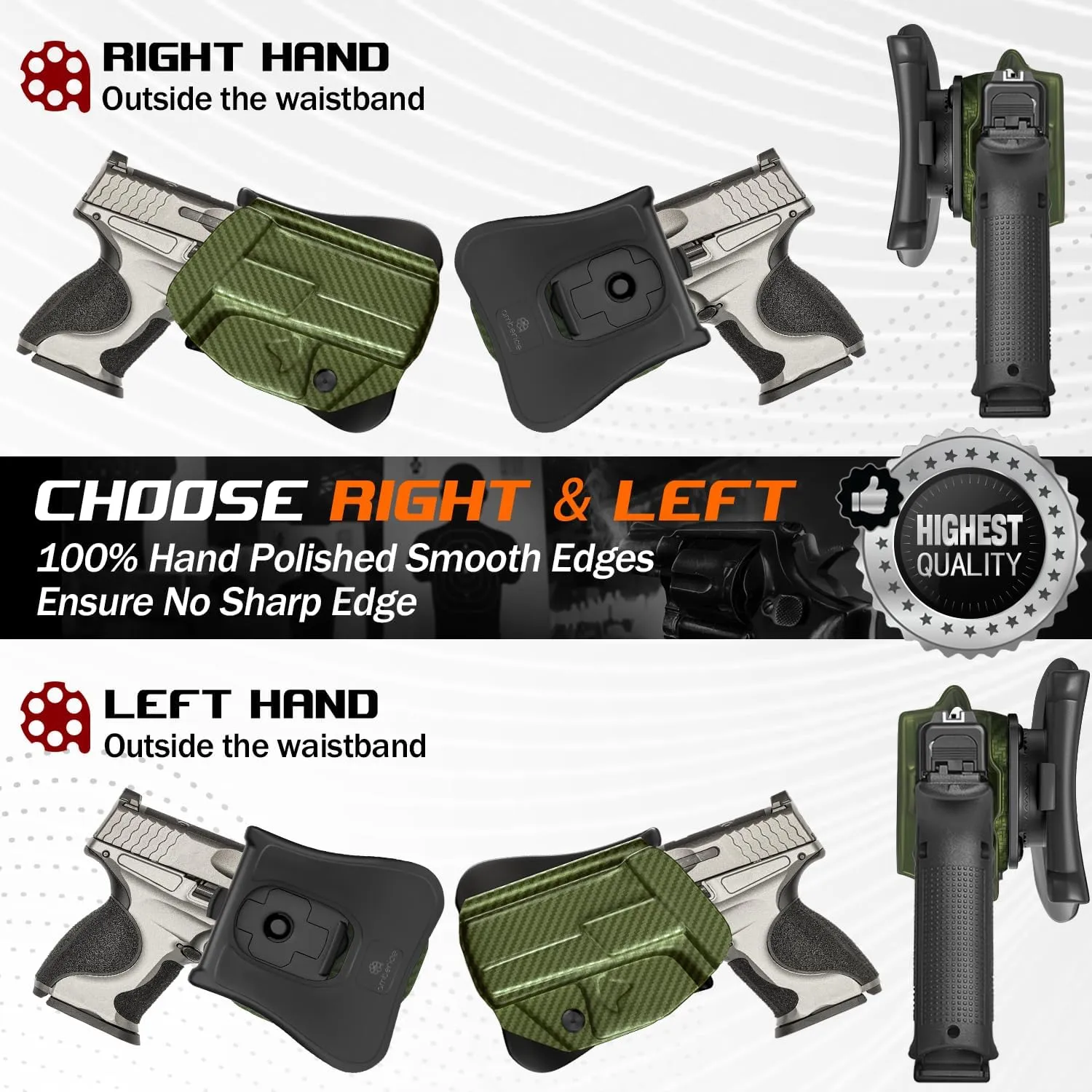 Sig P365 Holster IWB Kydex Custom Fit: Sig Sauer P365 / P365-SAS / P365X Pistol - Inside Waistband Concealed Carry – Adj. Cant & 'Posi-Click' Retention - No Wear - No Jitter - USA Made by Amberide