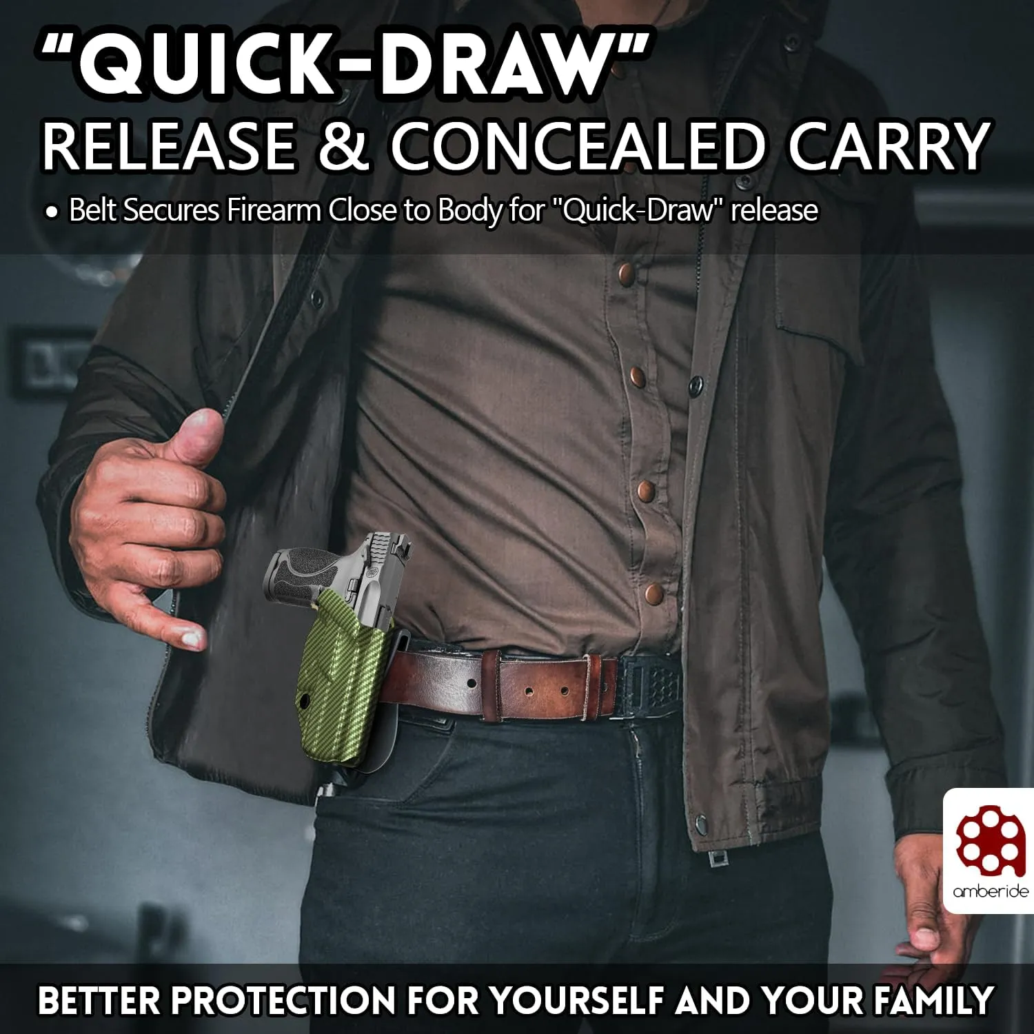 Sig P365 Holster IWB Kydex Custom Fit: Sig Sauer P365 / P365-SAS / P365X Pistol - Inside Waistband Concealed Carry – Adj. Cant & 'Posi-Click' Retention - No Wear - No Jitter - USA Made by Amberide