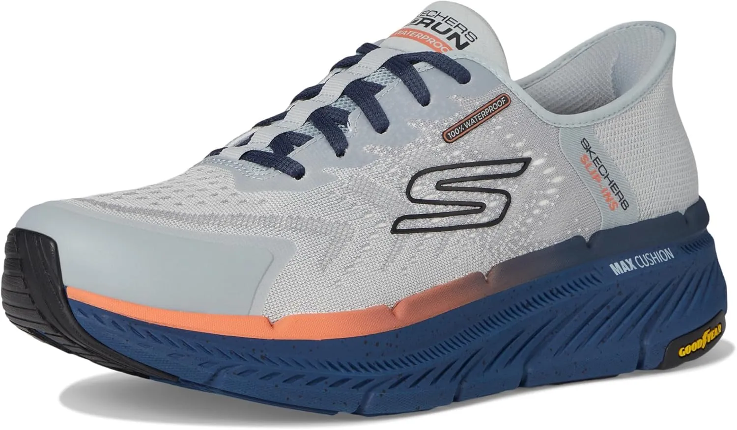 Skechers Men's Max Cushioning Premier 2.0-100% Waterproof Stanch Sneaker