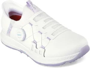 Skechers Women's Go Elite 5 Arch Fit Waterproof Slip in Golf Shoe Sneaker, White/Lavender, 7