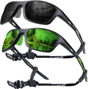 SKYWAY Polarized Sports Sunglasses for Men Women Wrap Around Sports Glasses Baseball Running Cycling UV402 Protection